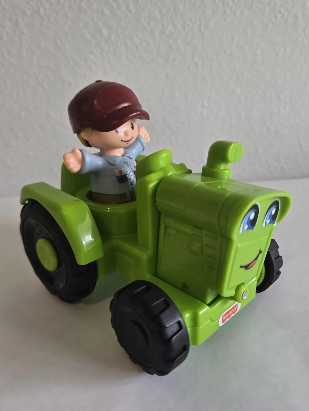 Fisher-Price Little People Green Farm Tractor & Farmer Figure Toy Set